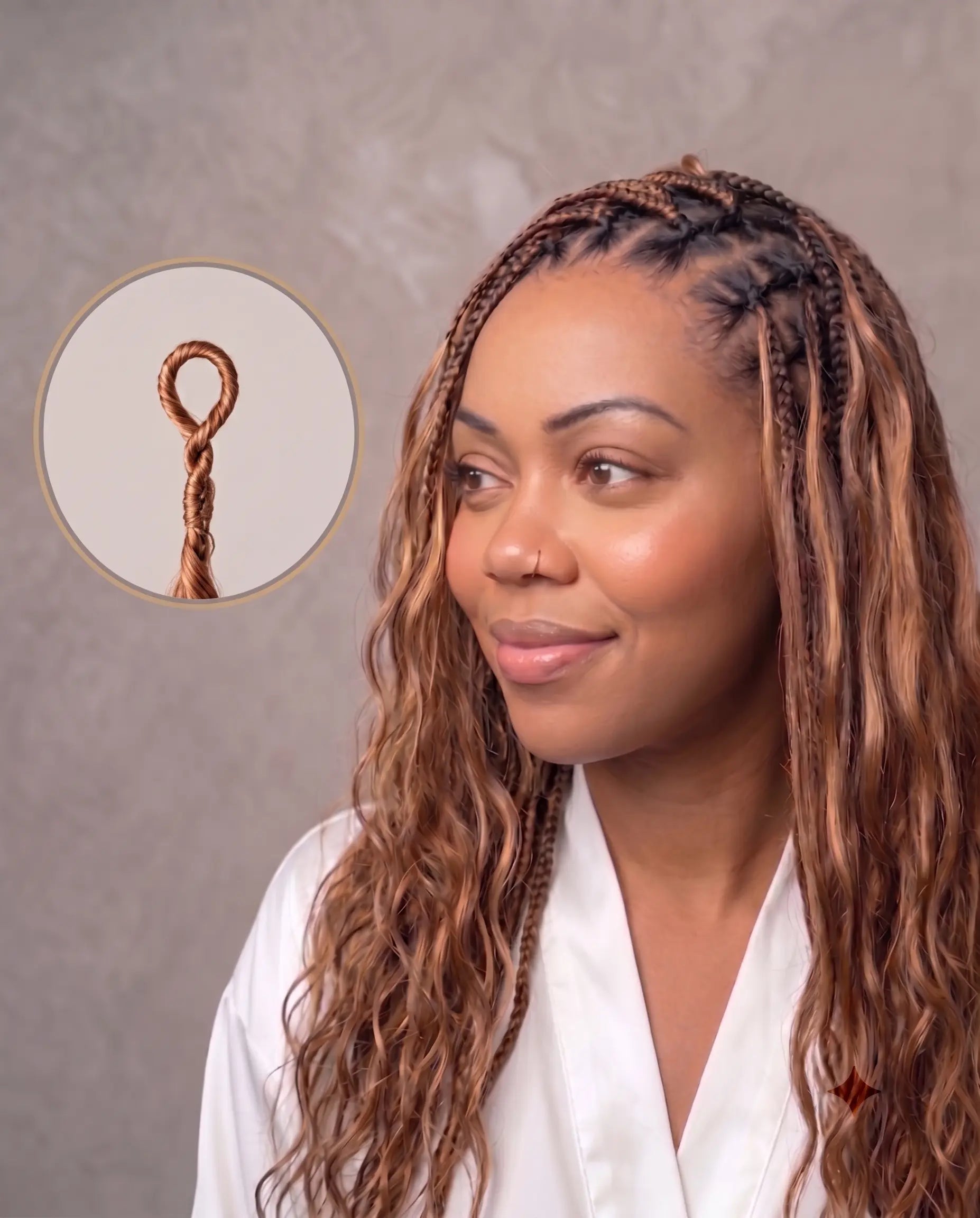 18" Ghost Loop™ Crochet Boho Braids With Body Wave Human Hair Curls