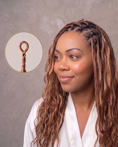 18" Ghost Loop™ Crochet Boho Braids With Body Wave Human Hair Curls