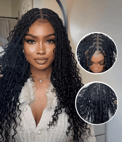 Coco - Glueless Salt & Pepper Boho Box Braided Wig