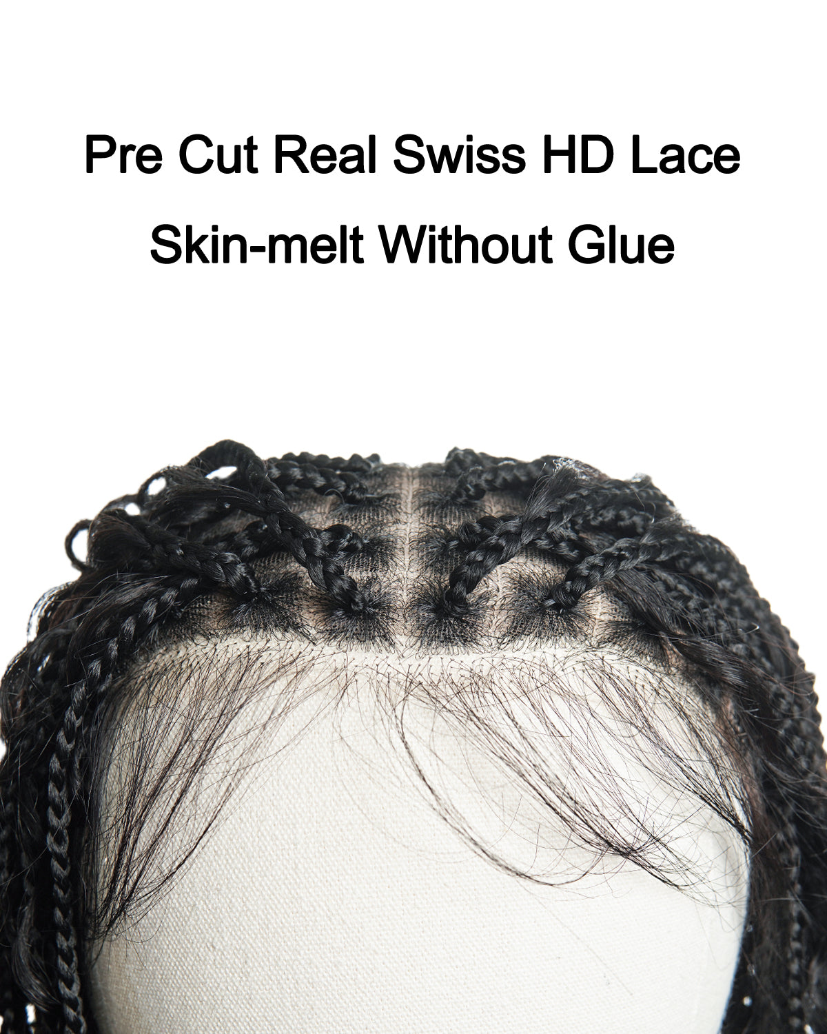 Coco - Glueless Human Hair Braided Wig Pre Cut HD Full Elastic Lace Free Part Ready-To-Go (Lace Not Hand Tied)