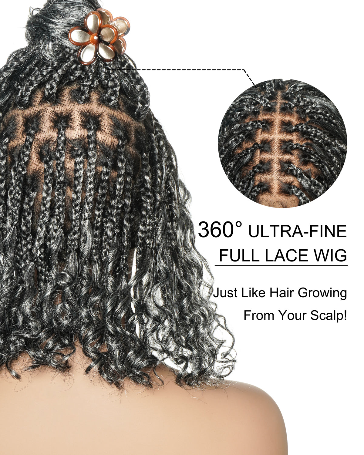 Nami Bob 12" - JALIZA Slip-On™ Water Wave Boho Box Braided Wig