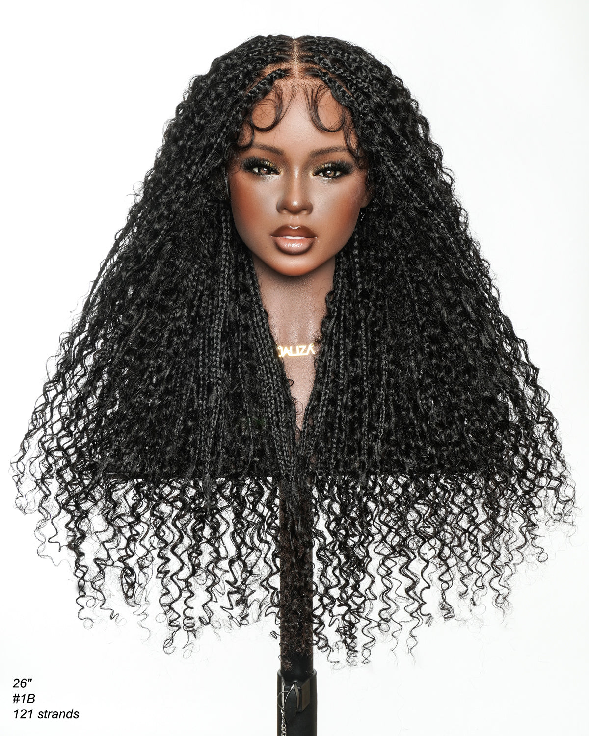 Lulu - Small Head Friendly Glueless Curly Boho Braided Wig (Small Cap Size for Petite Head)
