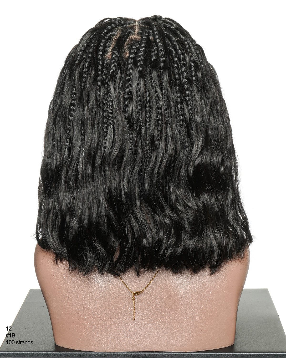 Michelle Bob 12"Human Hair Body Wave Pre Bleached Swiss HD Full Lace Boho Box Braids