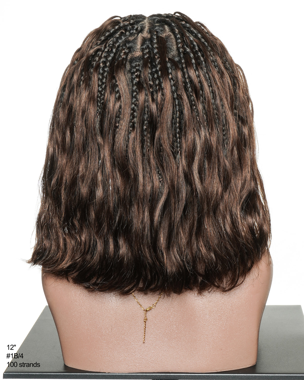 Michelle Bob 12"Human Hair Body Wave Pre Bleached Swiss HD Full Lace Boho Box Braids