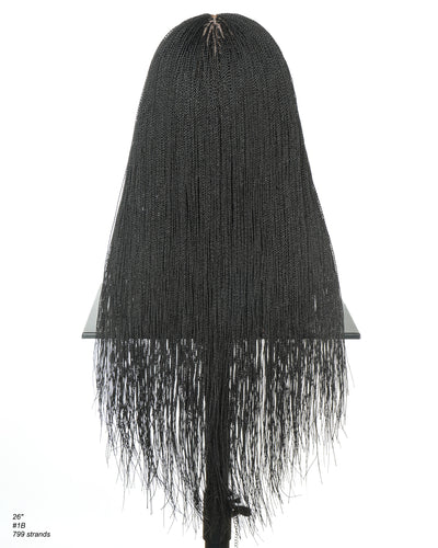Mica - Micro Senegalese Twist Pre Bleached Swiss HD Full Lace Knotless Braids Wig 799 Strands