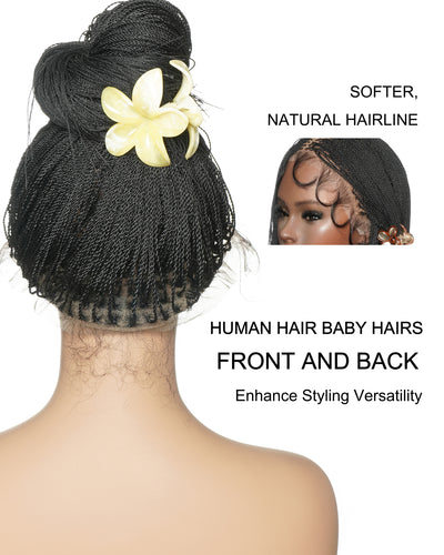 Mica - Micro Senegalese Twist Pre Bleached Swiss HD Full Lace Knotless Braids Wig 799 Strands