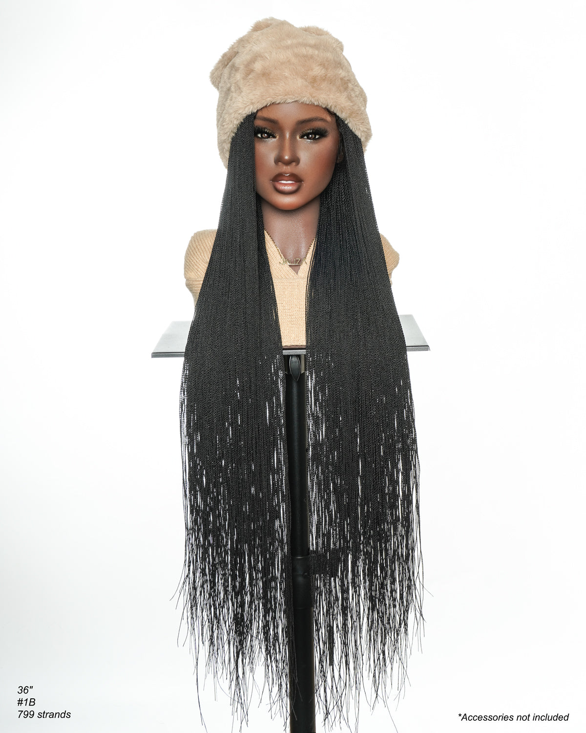 Mica - Micro Senegalese Twist Pre Bleached Swiss HD Full Lace Knotless Braids Wig 799 Strands