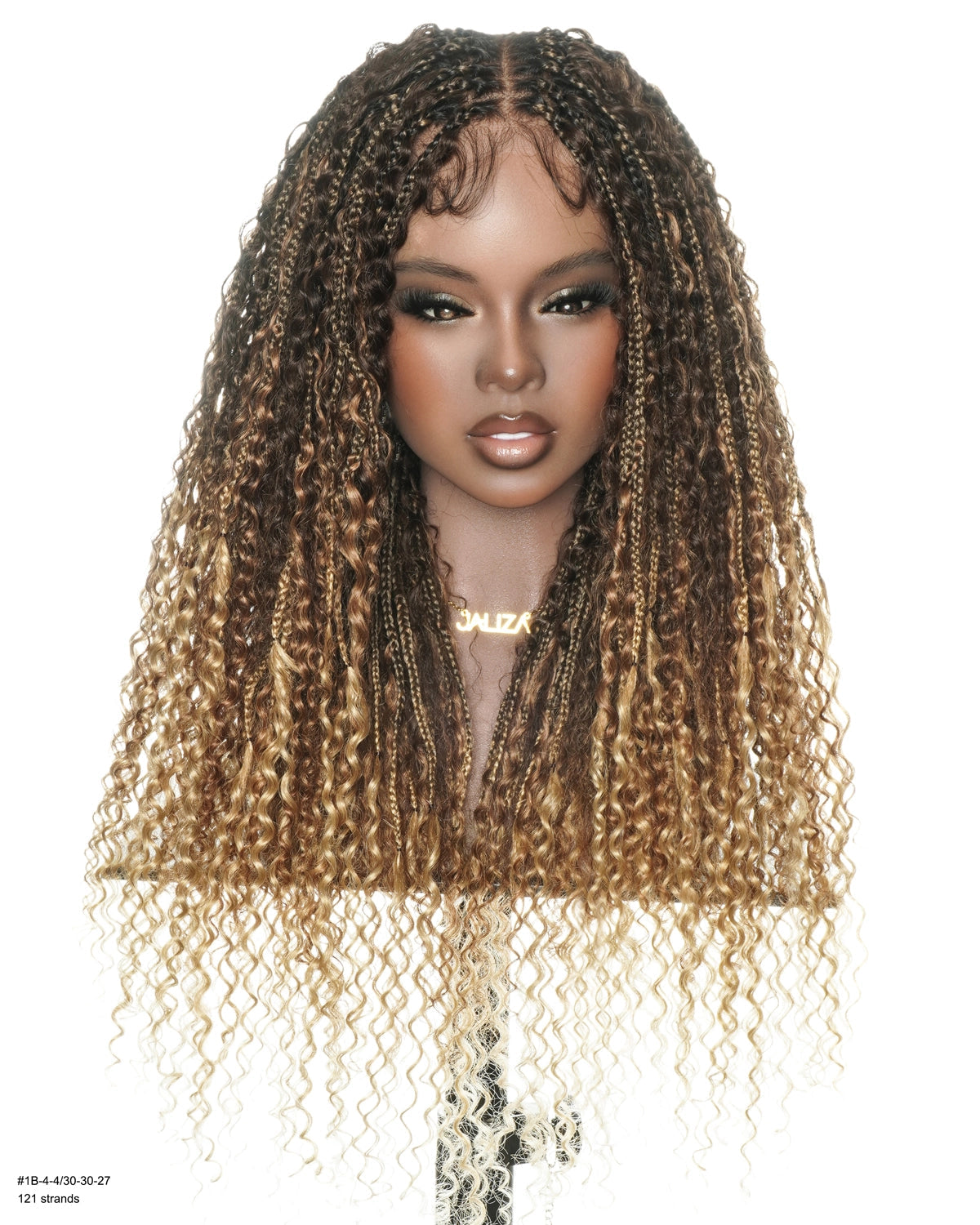 JALIZA 22" Water Wave Ombre (#4/#30/#27) Boho Box Braided Wig