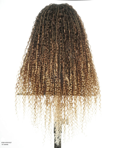 JALIZA 22" Water Wave Ombre (#4/#30/#27) Boho Box Braided Wig