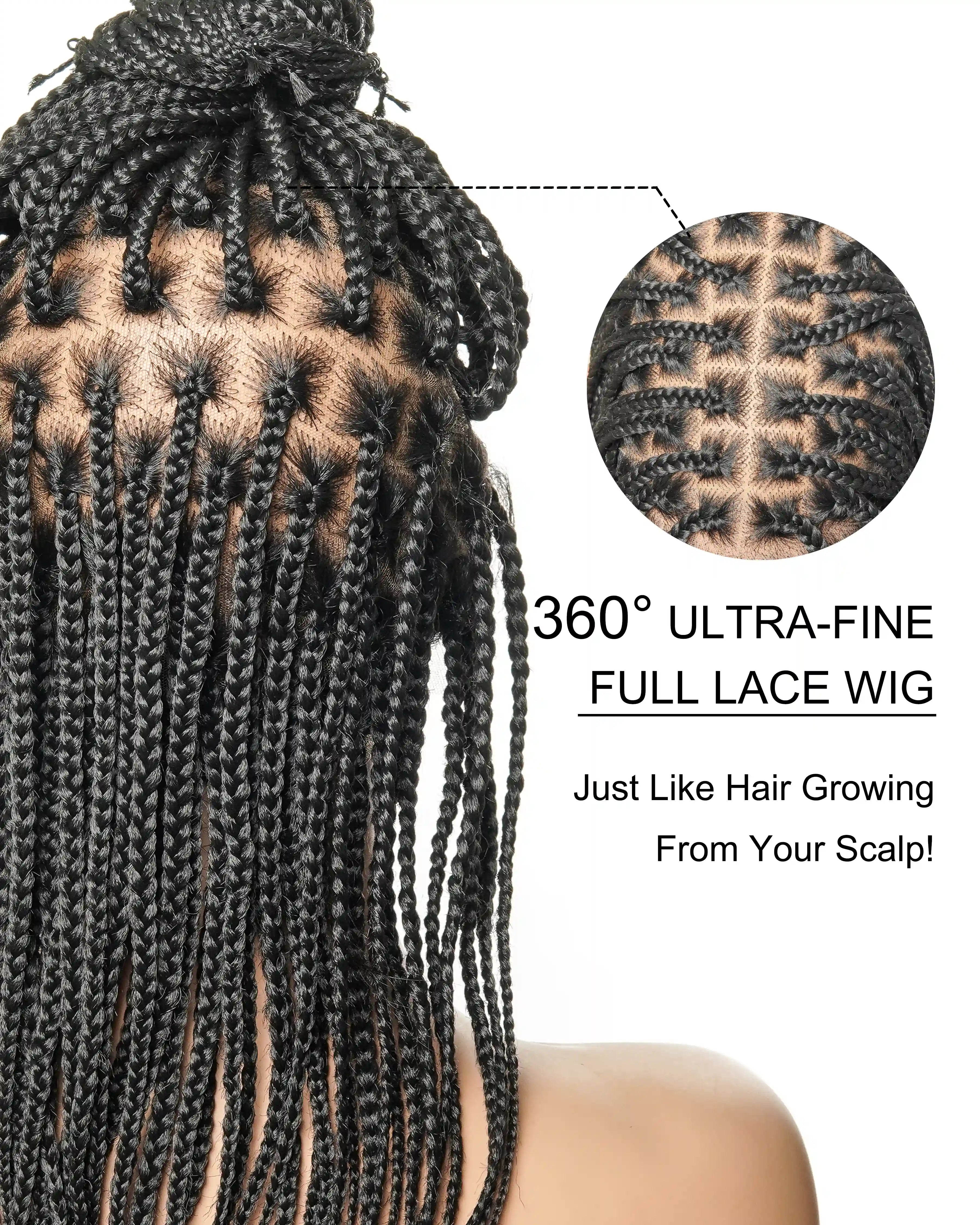 Swiss HD Full Lace Knotless Box Braided Wig
