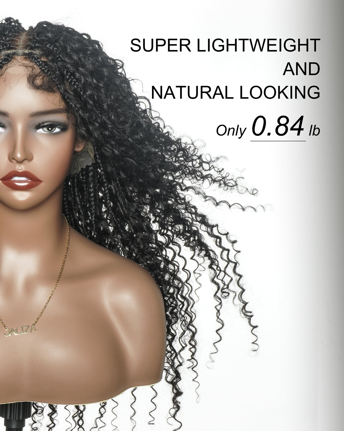 Lulu - Small Head Friendly Glueless Curly Boho Braided Wig (Small Cap Size for Petite Head)
