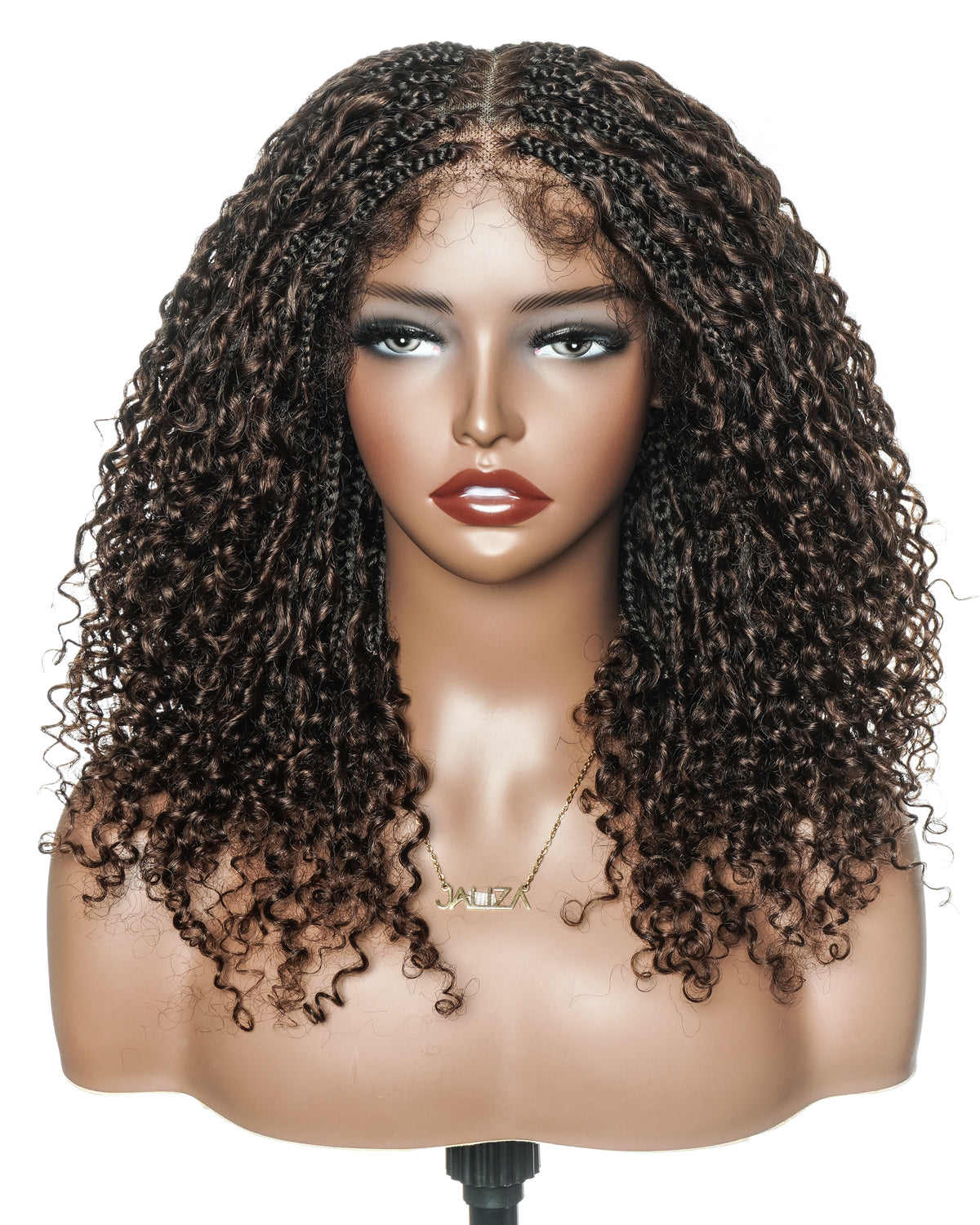 Lulu - Small Head Friendly Glueless Curly Boho Braided Wig (Small Cap Size for Petite Head)