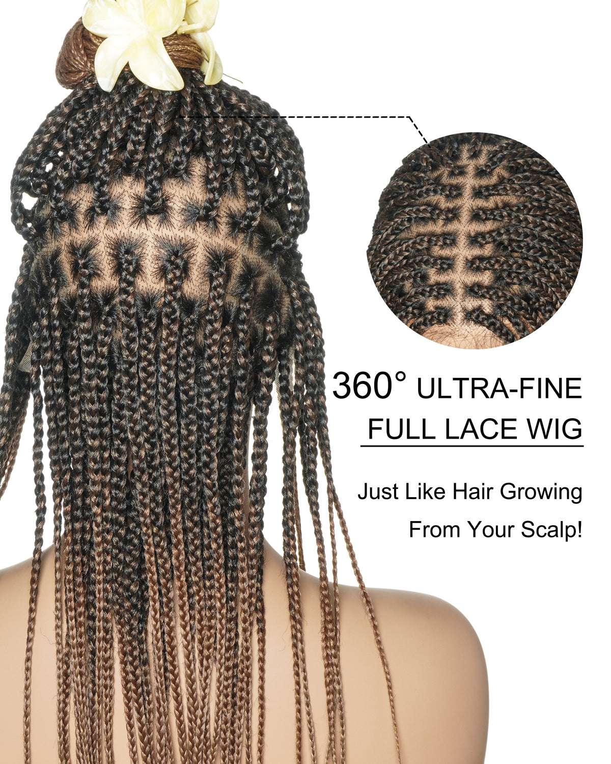 Swiss HD Full Lace Knotless Box Braided Wig