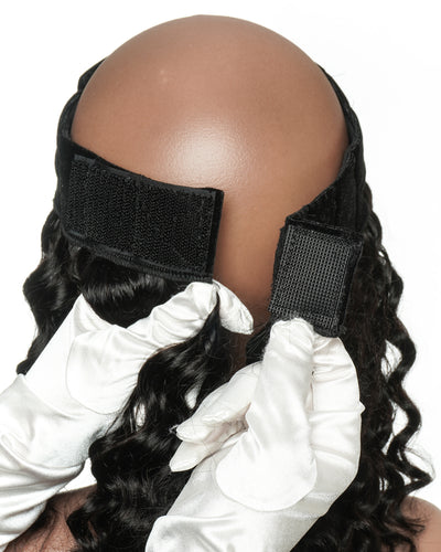 12" Glueless 100% Human Hair Headband Piece With Beanie