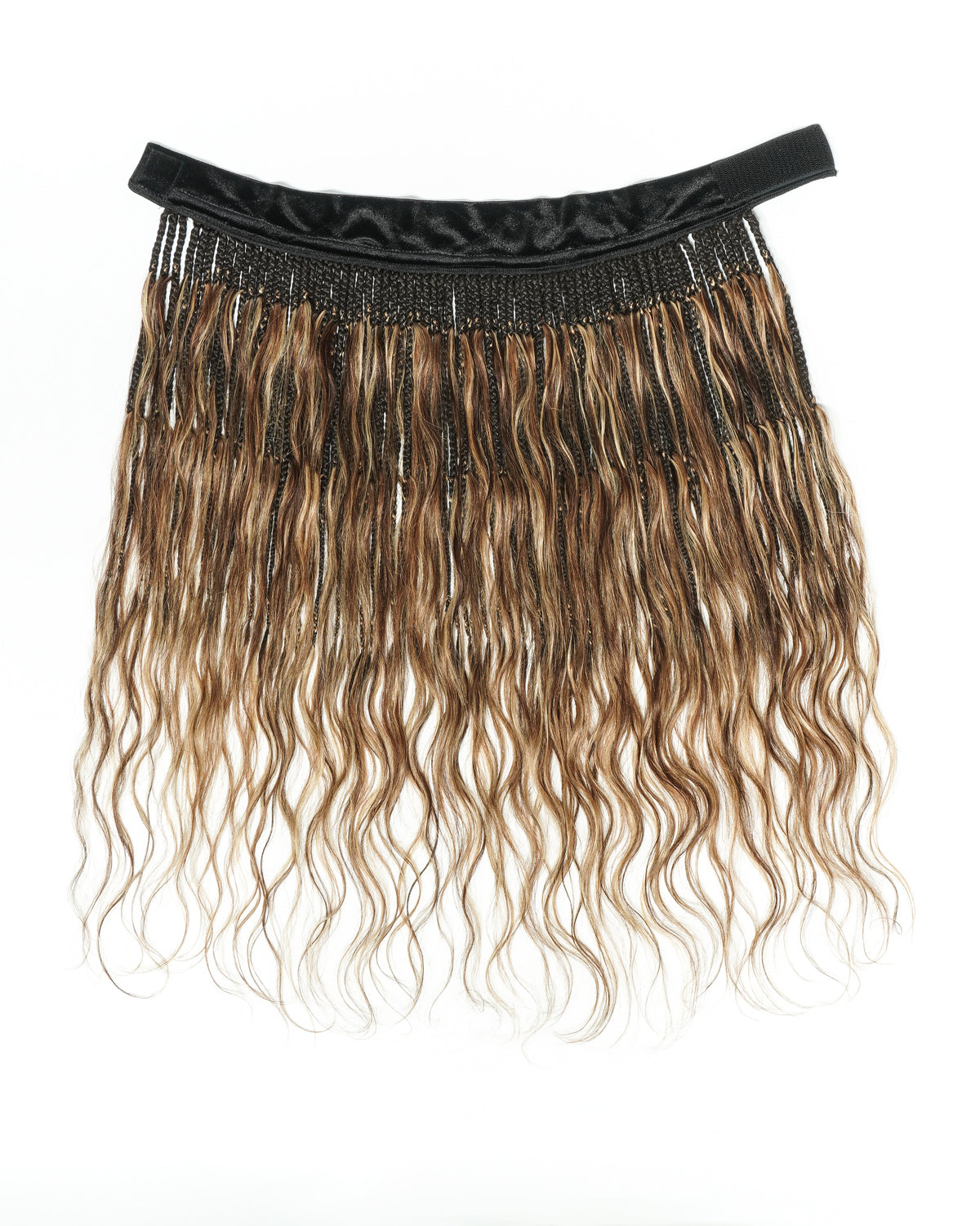 26" Glueless Boho Braids Band with Human Hair Body Wave Curls (Single Braid 22")