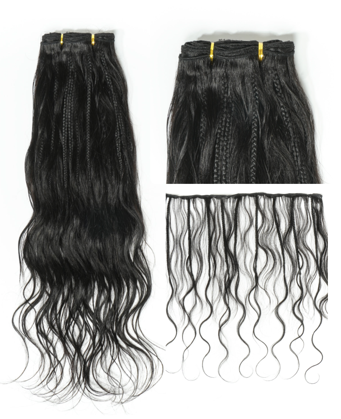1-Hour Self-Braiding Solution: Miracle Knots/Crochet Boho Braids + Wefts Bundle in Human Hair Body Wave Style