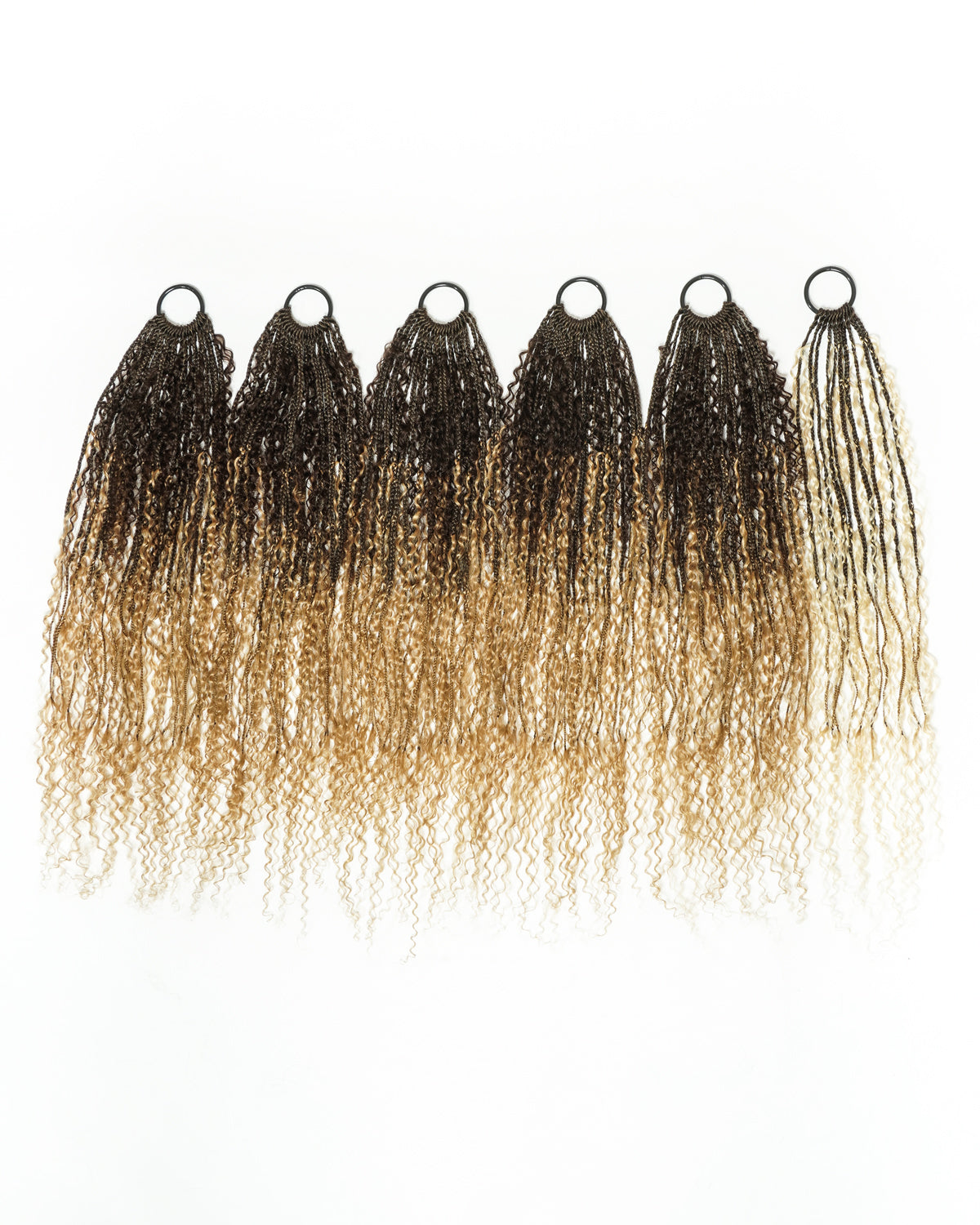 Solana Crochet Braids - 30" Mix Color #4 30 27 613 Pre Loop Crochet with Human Hair Boho Curls (110 Strands)