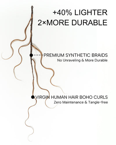 Bora Bora Crochet Boho Braids | Human Hair Miracle Body Wave