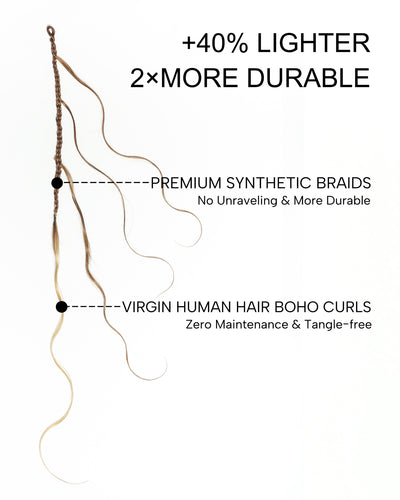 Bora Bora Crochet Boho Braids | Human Hair Miracle Body Wave
