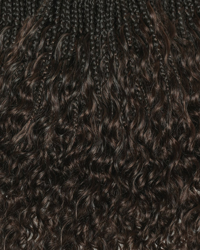 Small Pack 20 Strands Crochet Boho Braids - 12"-30" Deep Wave Human Hair Boho Curls ($20 Off as Add-On)