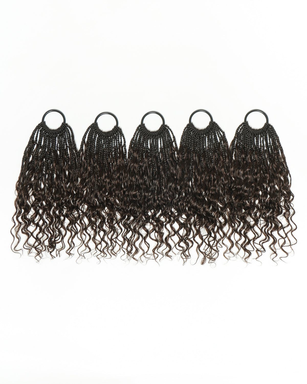 Kiki Crochet Braids - 12"-30" With Human Hair Curls 100 Strands/Pack Deep Wave