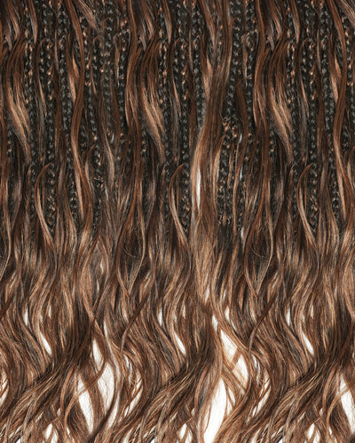 Small Pack 20 Strands Crochet Boho Braids - 12"-24" Loose Body Wave Human Hair Boho Curls ($20 Off as Add-On)