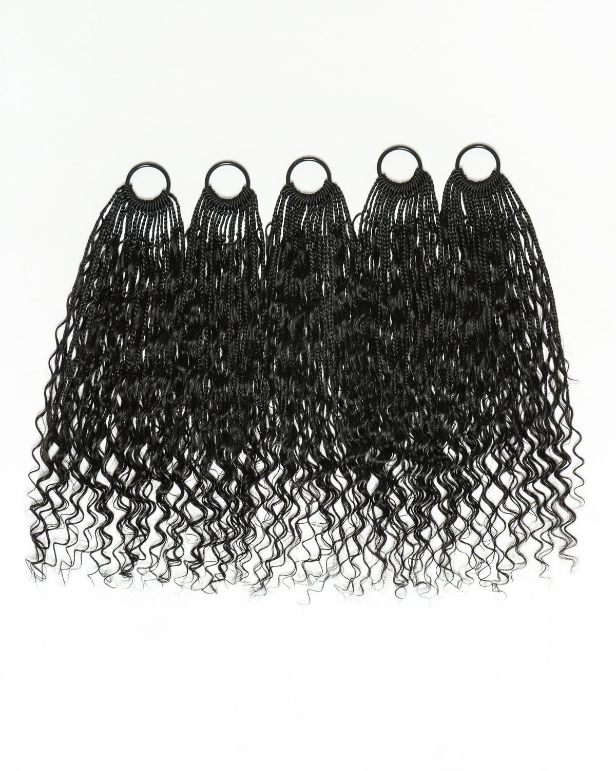 Kiki Crochet Braids - 12"-30" With Human Hair Curls 100 Strands/Pack Deep Wave