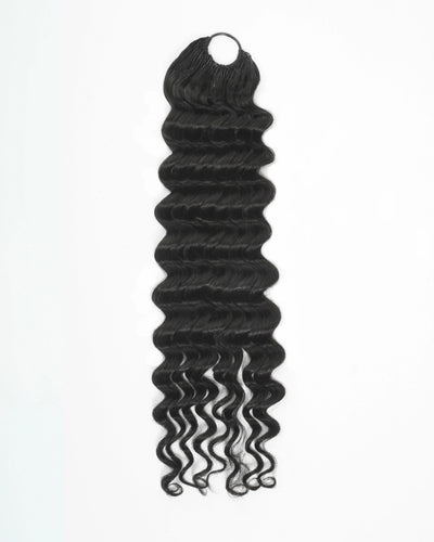 PrimeFlow™ Human Hair Deep Wave Crochet Hair For Miracle Knots Boho Braids