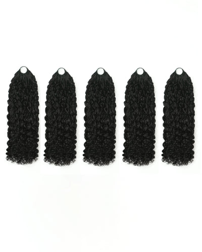 PrimeFlow™ Human Hair Kinky Straight Crochet Hair For Miracle Knots Boho Braids