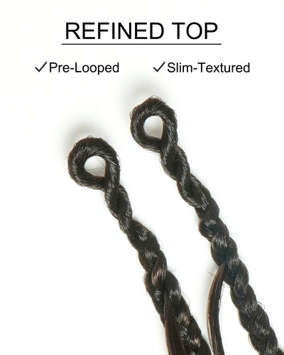 Small Pack 20 Strands Crochet Boho Braids - 12"-30" Deep Wave Human Hair Boho Curls ($20 Off as Add-On)