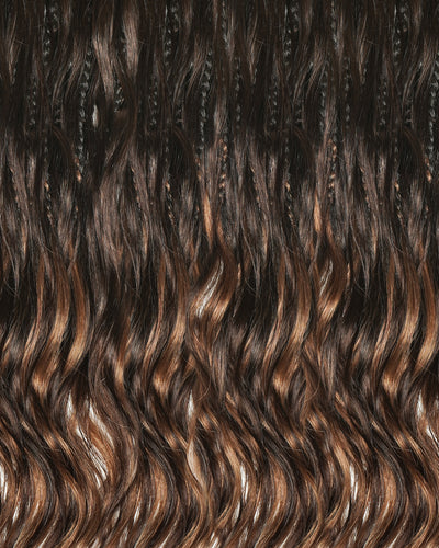 18" Ghost Loop™ Crochet Boho Braids With Body Wave Human Hair Curls