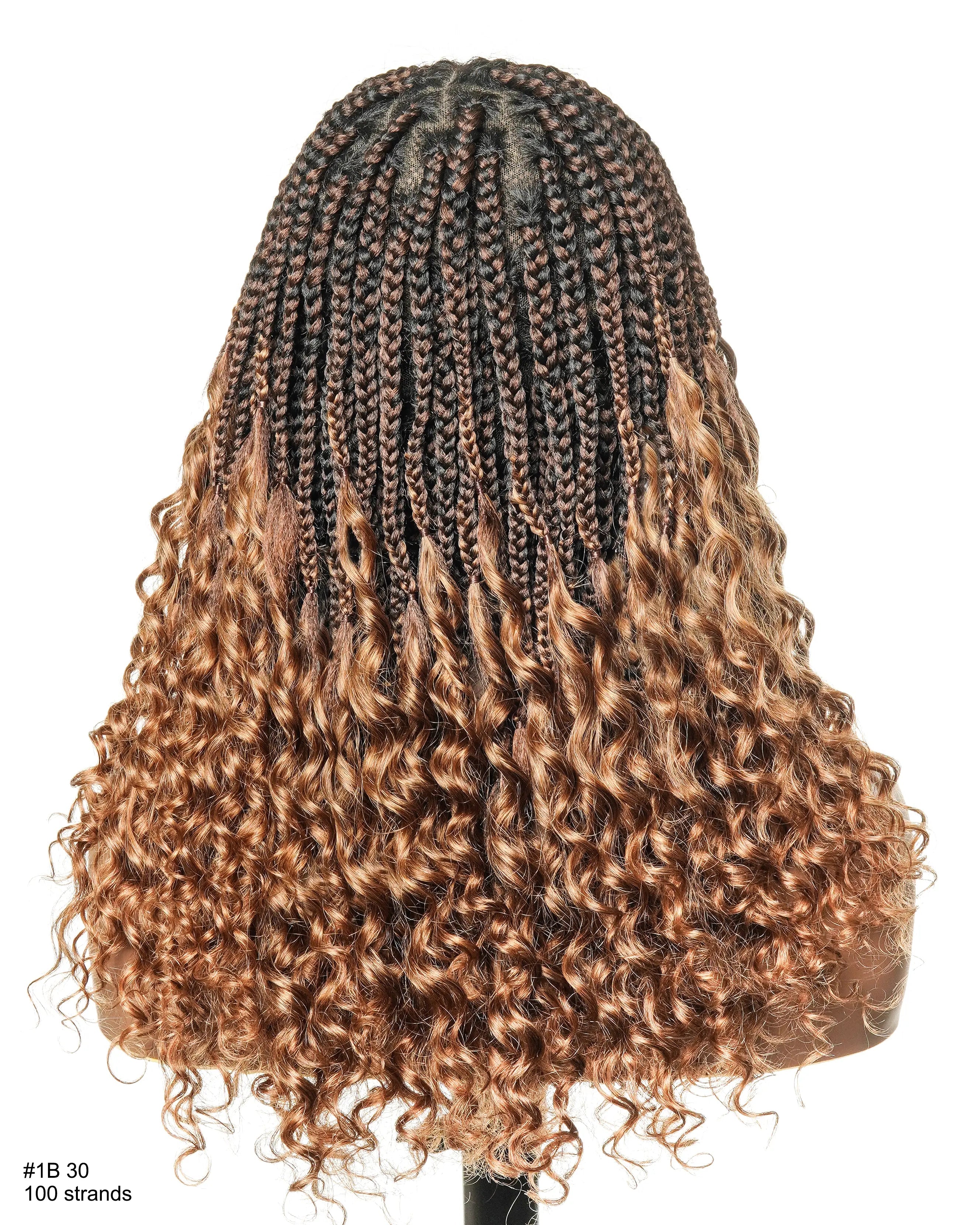 Nina - Slip-On™ Curly Ends Knotless Box Braided Wig