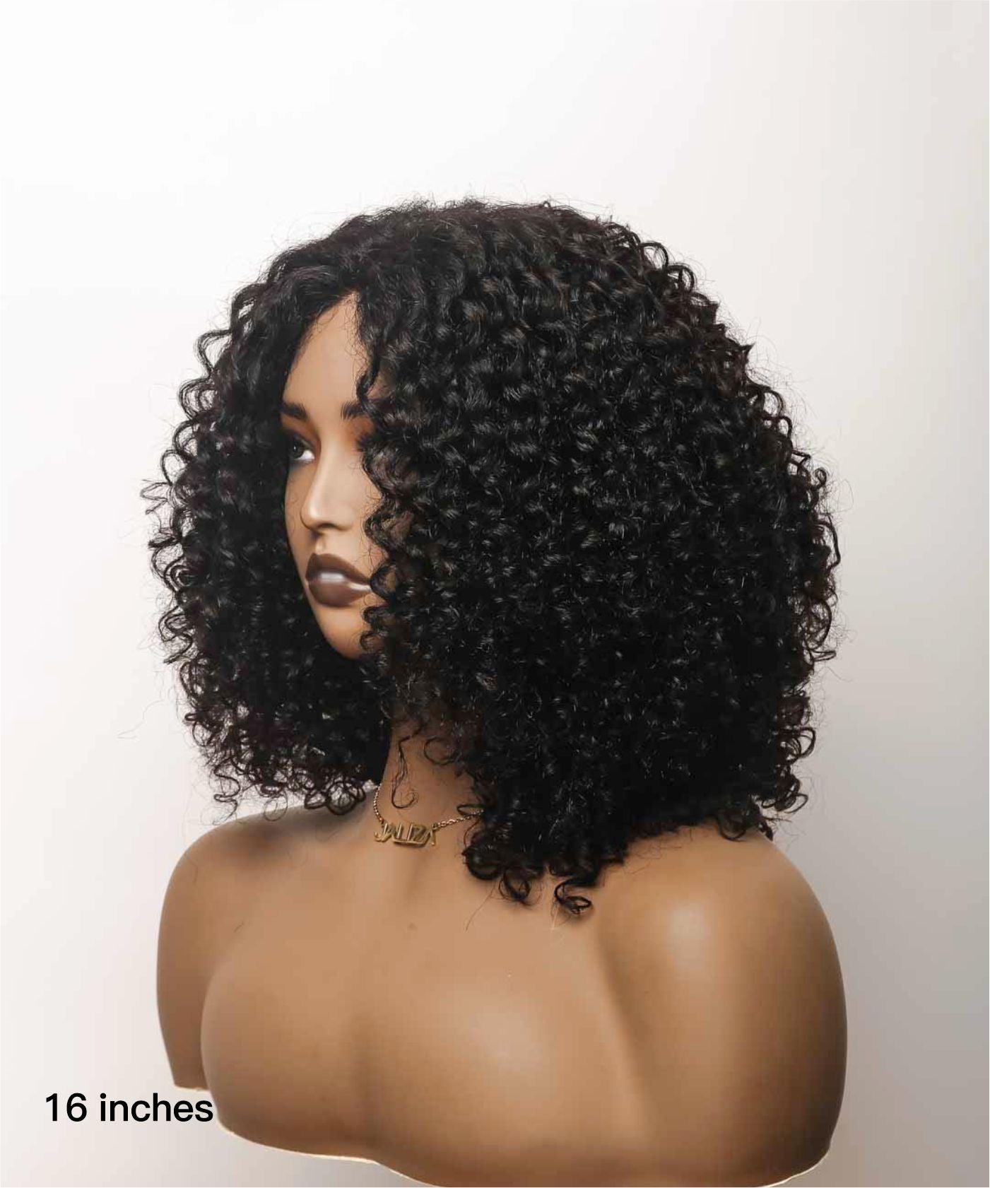 Bobrina 14" Glueless 100% Virgin Human Hair Afro Curly Bob Wig (for US Market Only)