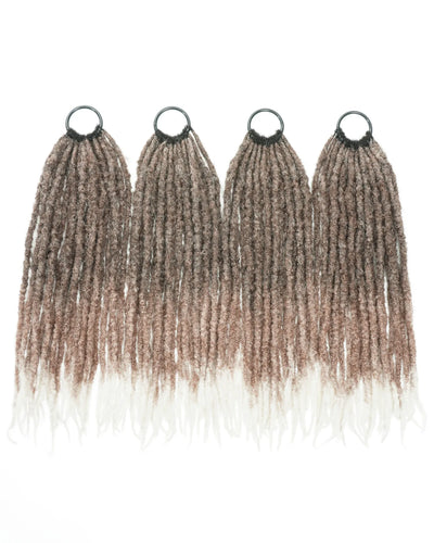 18" Crochet Faux Loc With Human Hair Top 80 Strands (Full Head)