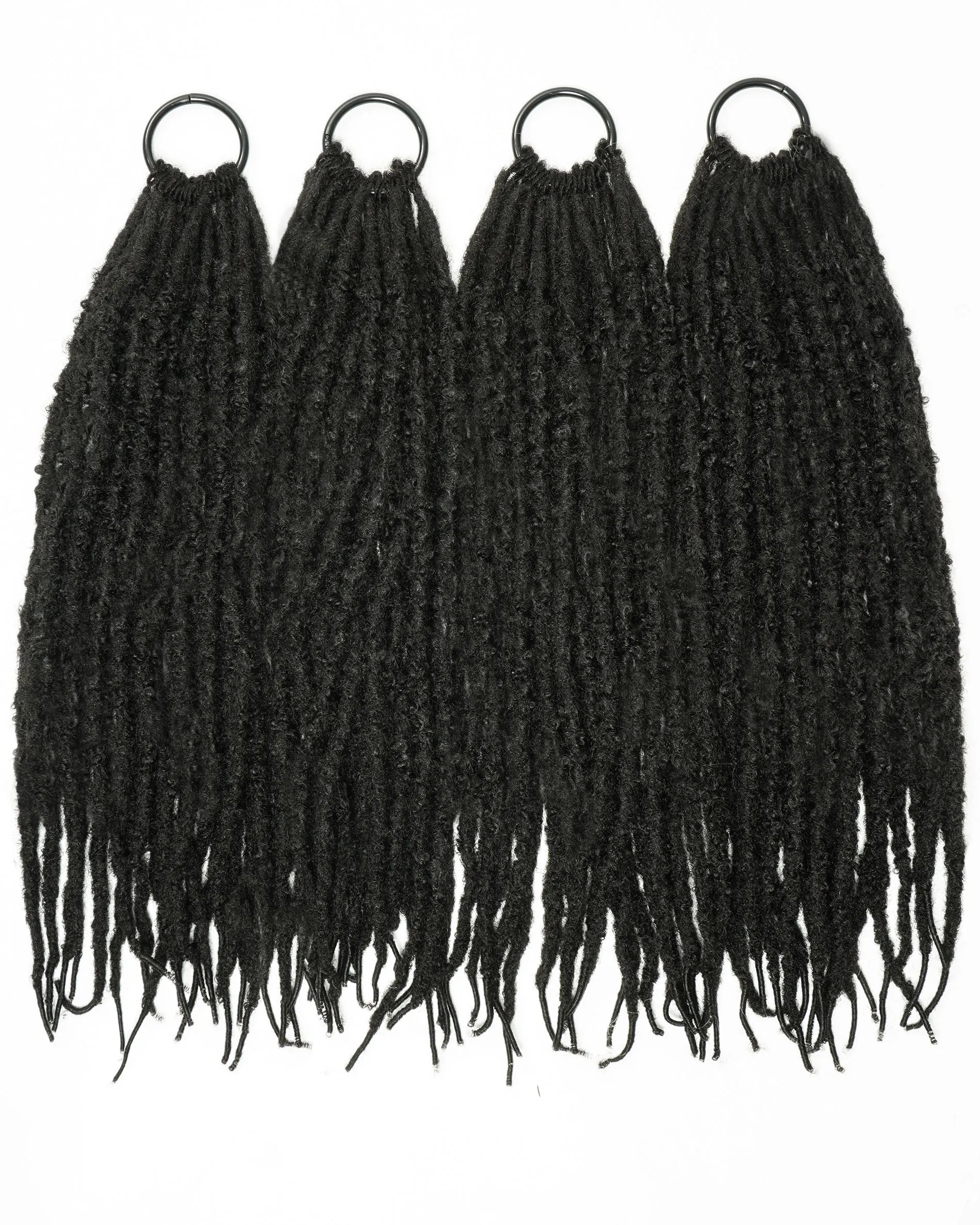 18" Crochet Faux Loc With Human Hair Top 80 Strands (Full Head)