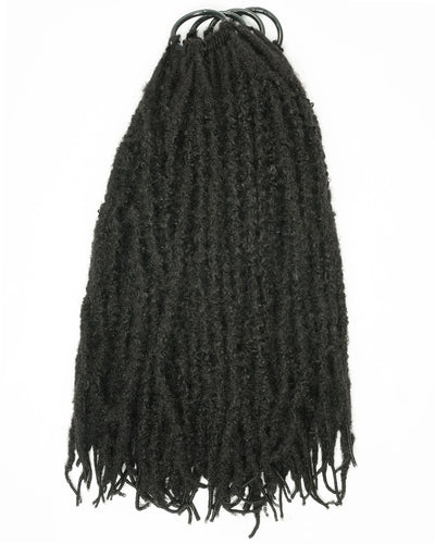 18" Crochet Faux Loc With Human Hair Top 80 Strands (Full Head)