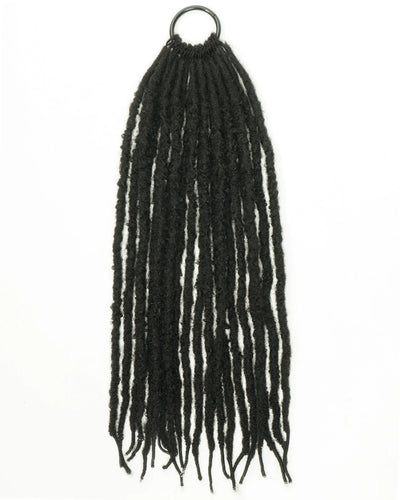 18" Crochet Faux Loc With Human Hair Top 80 Strands (Full Head)