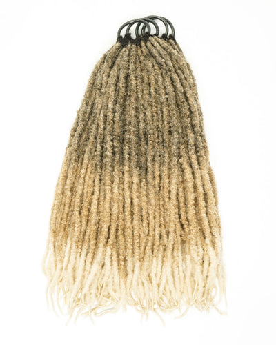 18" Crochet Faux Loc With Human Hair Top 80 Strands (Full Head)