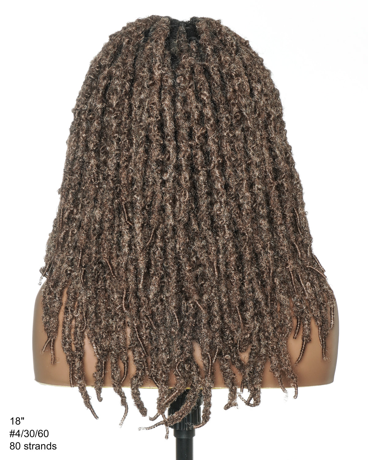 18" Soft And Distressed Faux Locs Pre Bleached Swiss HD Full Lace Wig