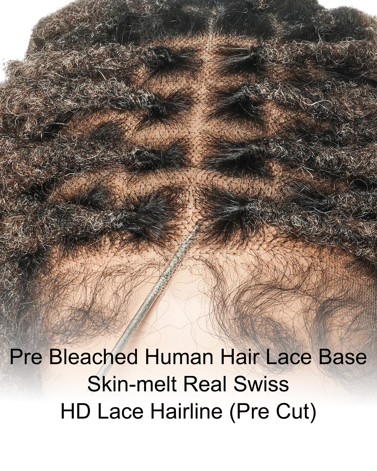 18" Soft And Distressed Faux Locs Pre Bleached Swiss HD Full Lace Wig