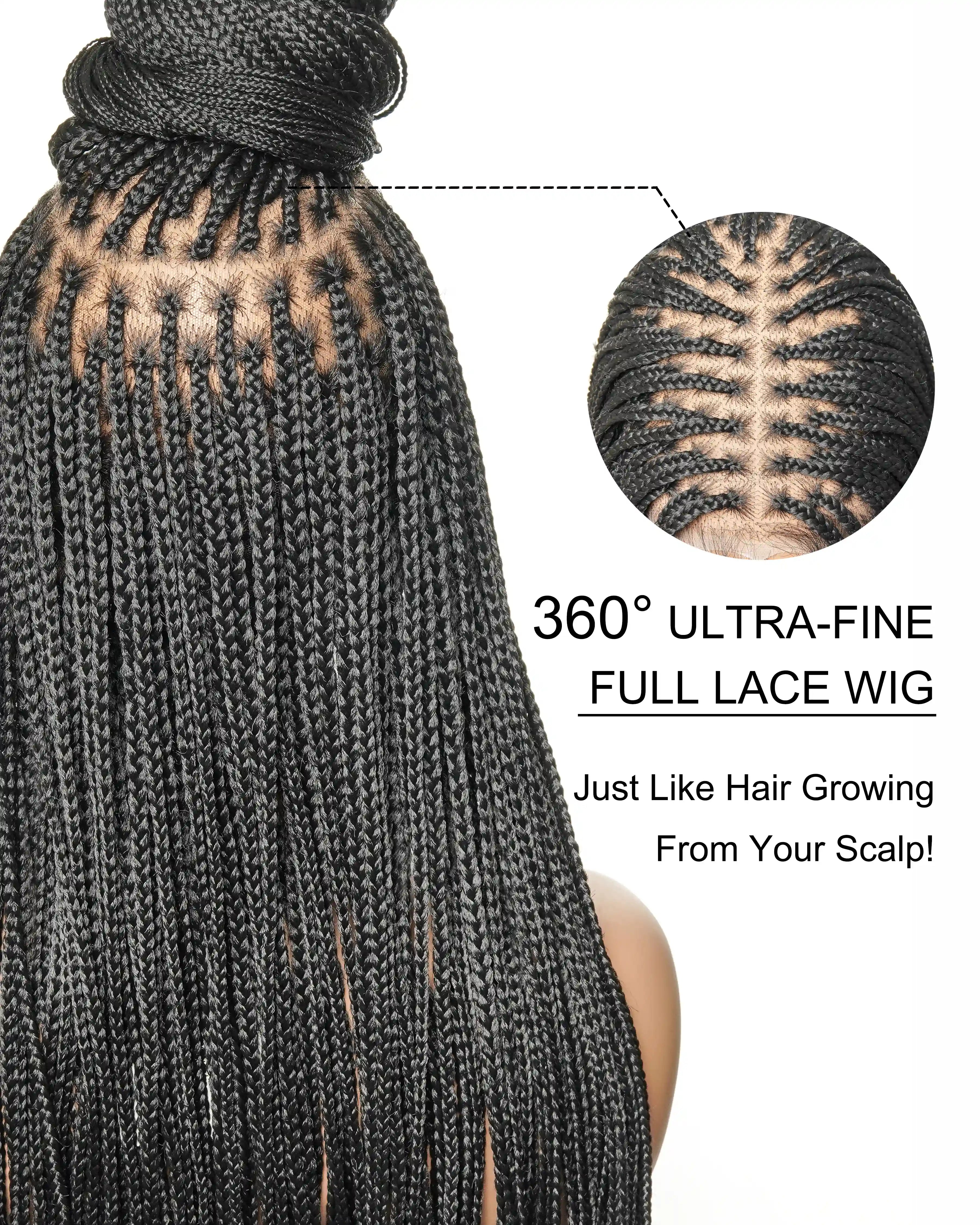 Micro Box Knotless Braided Wig 36" 200 Strands