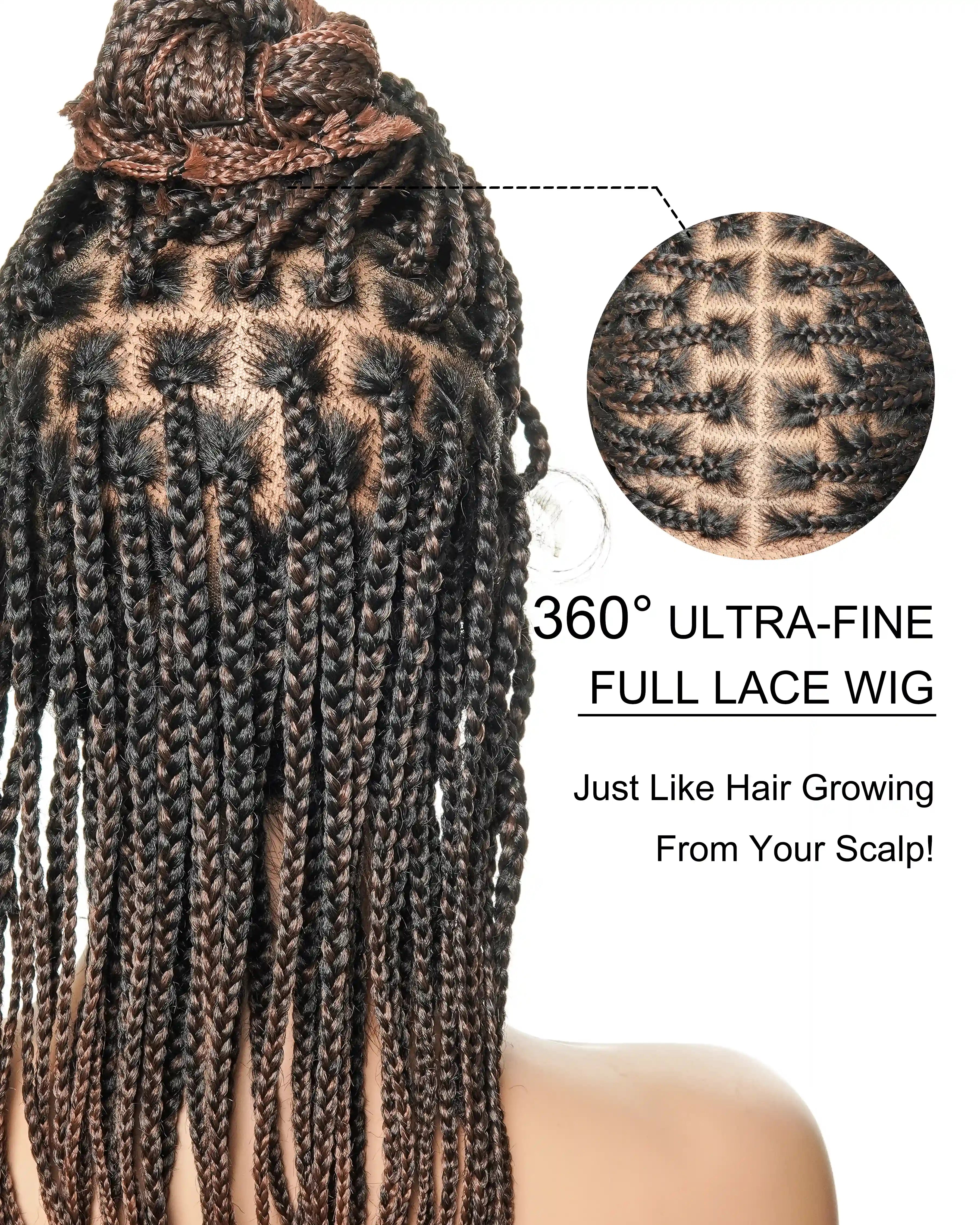 Swiss HD Full Lace Knotless Box Braided Wig