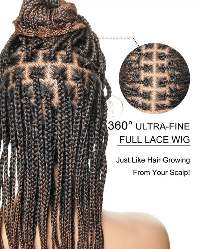 Swiss HD Full Lace Knotless Box Braided Wig