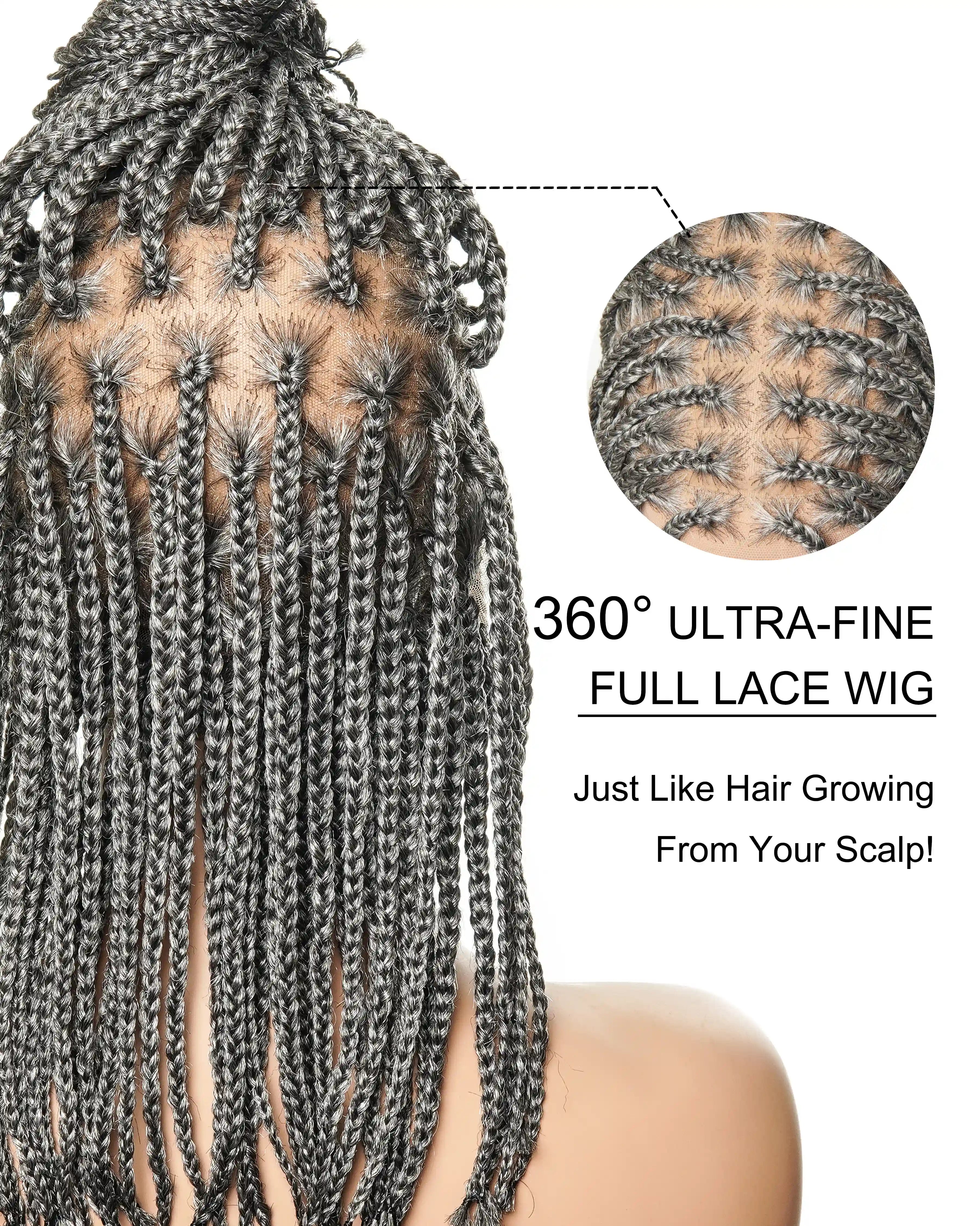 Swiss HD Full Lace Knotless Box Braided Wig