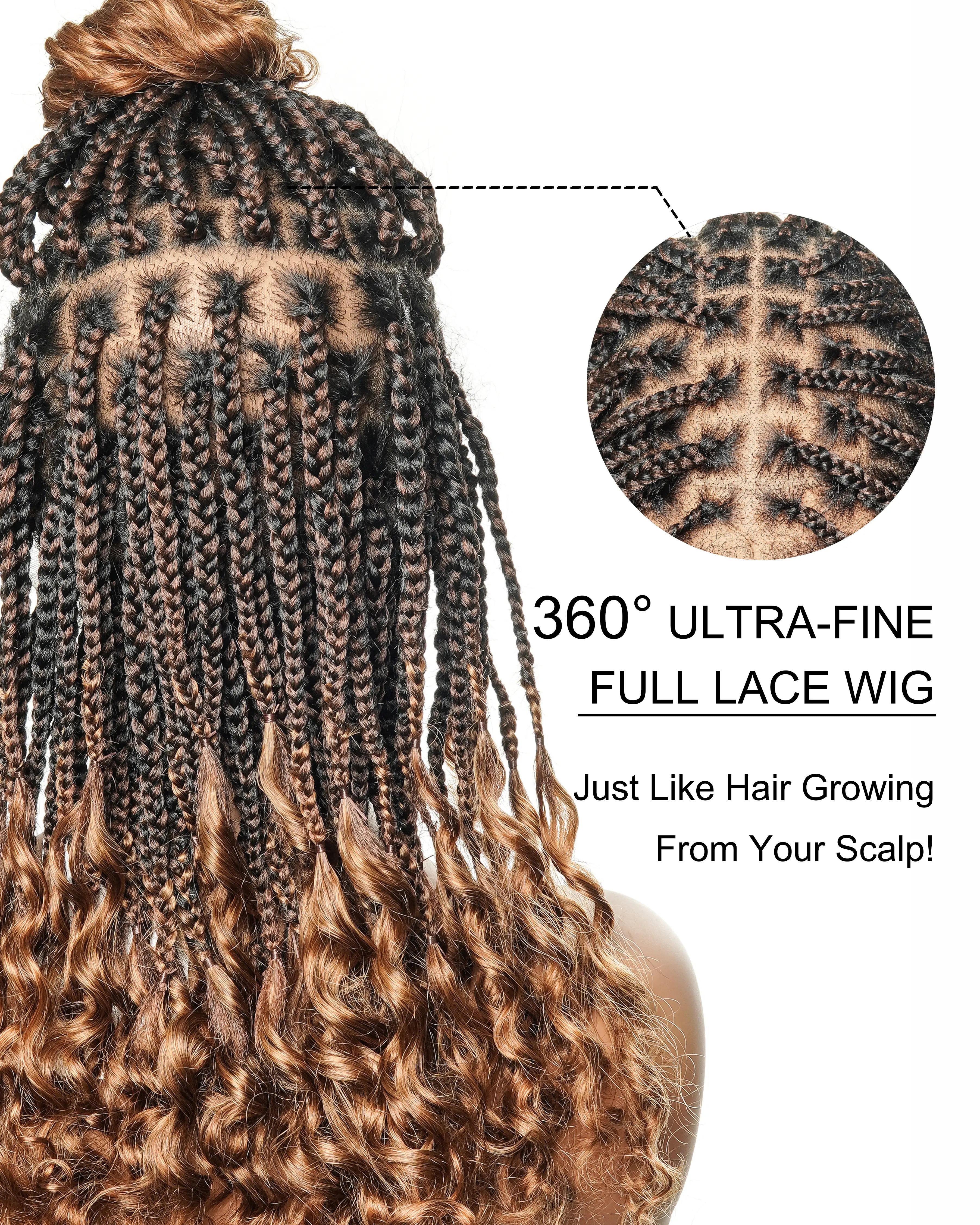 Nina - Slip-On™ Curly Ends Knotless Box Braided Wig