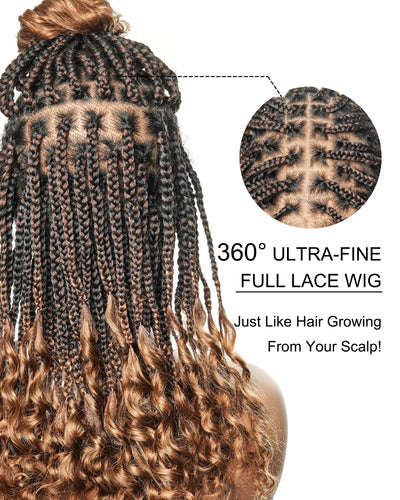 Nina - Slip-On™ Curly Ends Knotless Box Braided Wig