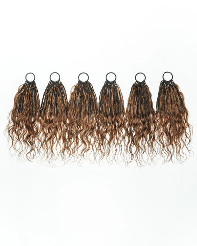 18" Ghost Loop™ Crochet Boho Braids With Body Wave Human Hair Curls