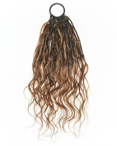 18" Ghost Loop™ Crochet Boho Braids With Body Wave Human Hair Curls