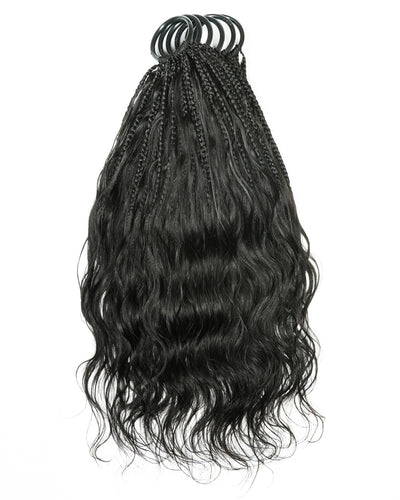 18" Ghost Loop™ Crochet Boho Braids With Body Wave Human Hair Curls