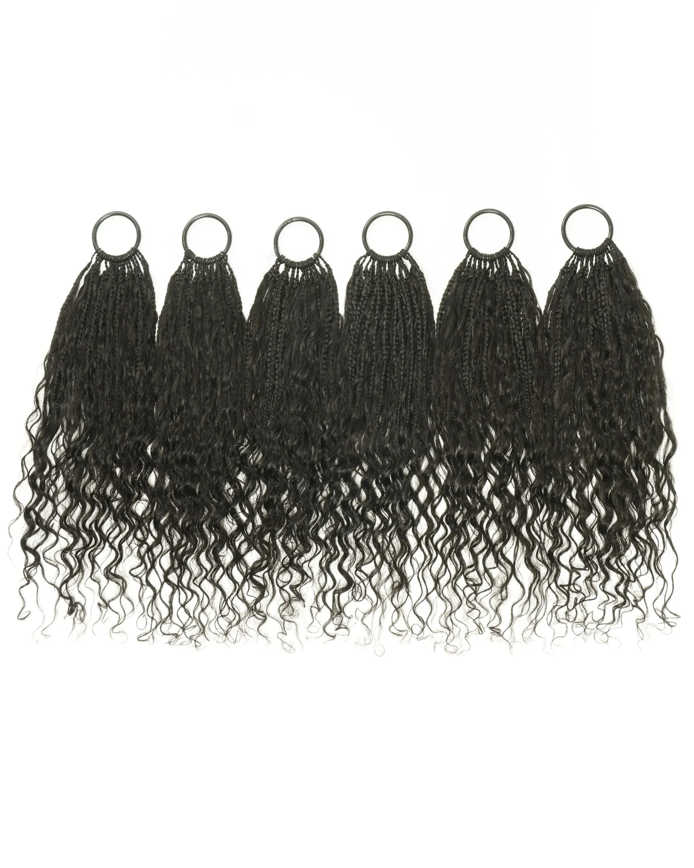 Ghost Loop™ Crochet Boho Braids With Human Hair Deep Wave Curls
